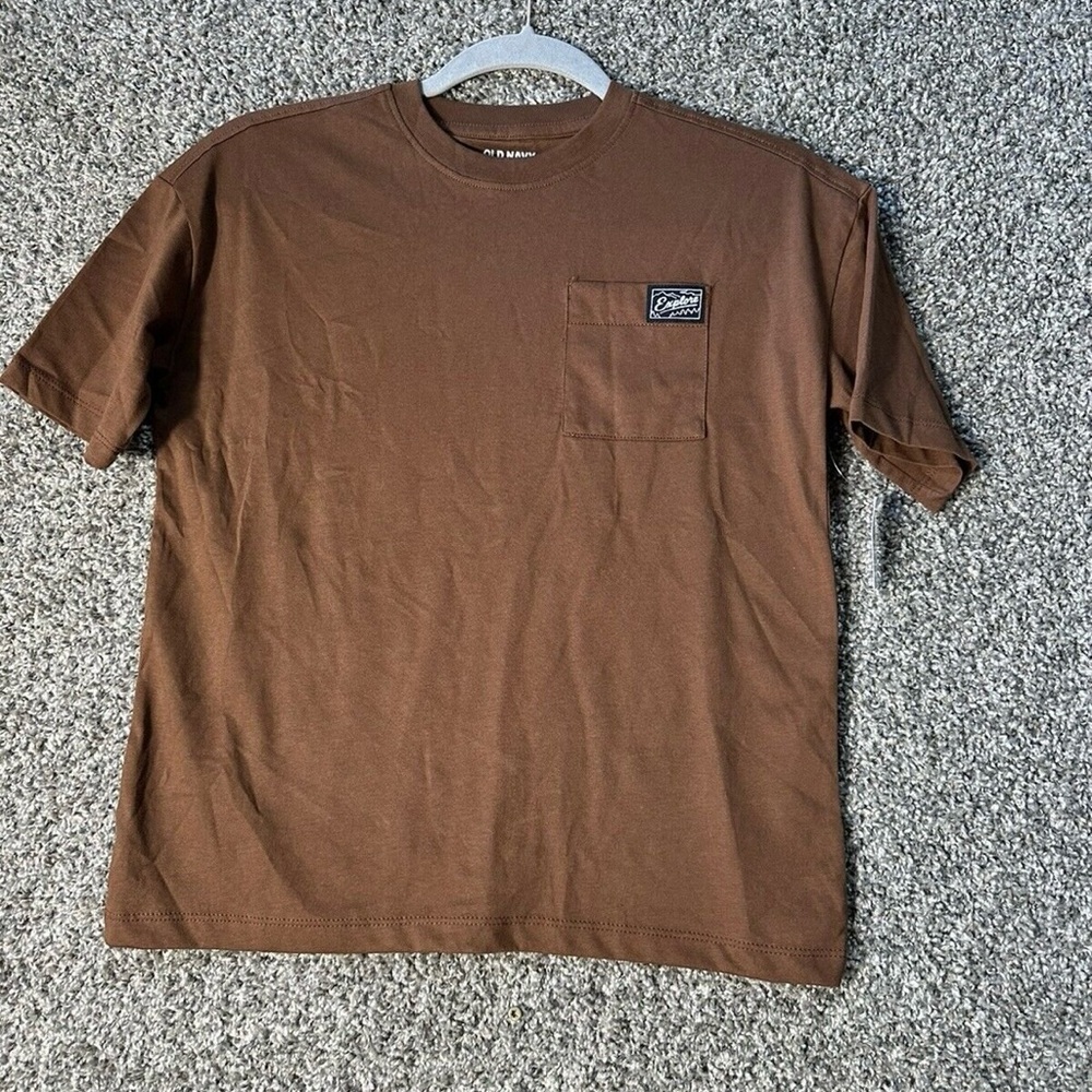 Old Navy Boys Short Sleeve Oversized Pocket Graphic T-shirt SZ 8 NWT - Picture 2 of 6